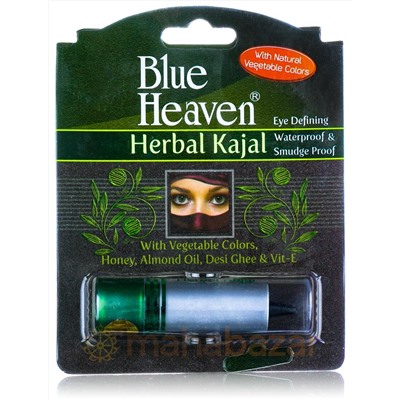 Подводка для глаз Хербал Каджал, 3 г, производитель Блю Хэвен; Herbal Kajal, 3 g, Blue Heaven